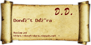 Donát Dóra névjegykártya