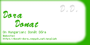 dora donat business card